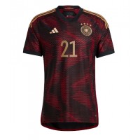 Camisa de Futebol Alemanha Ilkay Gundogan #21 Equipamento Secundário Mundo 2022 Manga Curta